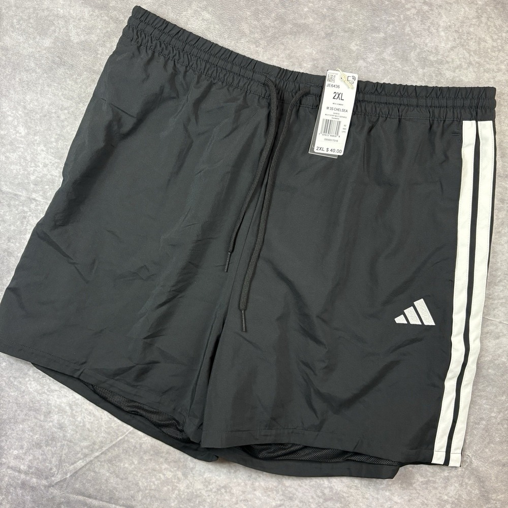 Adidas Shorts Mens 2XL Black Chelsea 7" Mid Rise Performance Workout‎ NEW